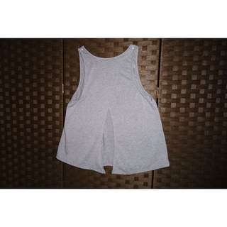 (reserved) Grey Open-back Sleeveless Basic BN