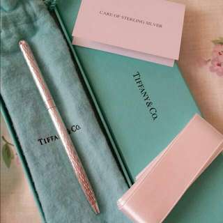 Authentic Tiffany Sterling Silver Slim Purse Ballpoint Pen