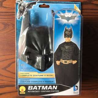 DC Comics The Dark Knight Batman Costume and Mask Halloween Superman Justice League Cape Dress Up