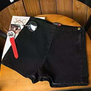 BN Black Denim High Waisted Shorts