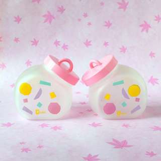 Frosted candy jars with lid