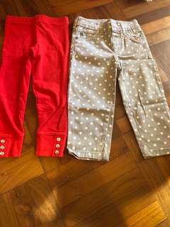 2 pairs of Carters bottoms - 2 years old sizing