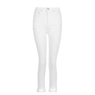 SALE Topshop Moto White Straight Leg Jeans
