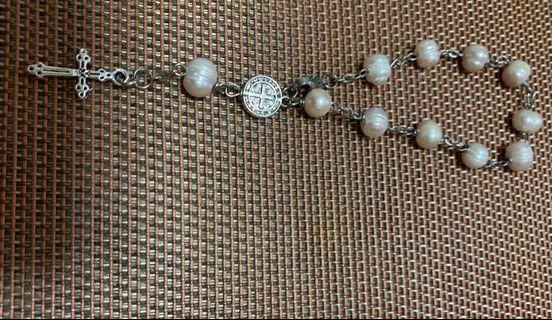 Fresh water pearl rosary- stainless steel