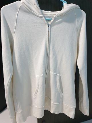 Uniqlo White Hoodie Jacket