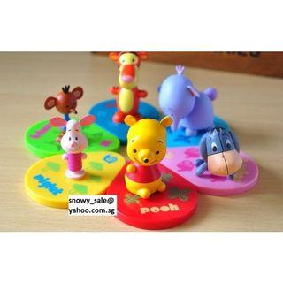 Winnie the Pooh Piglet Eeyore Tigger Heffalump Design Figurine / Cake Topper (6 Pcs A Set)