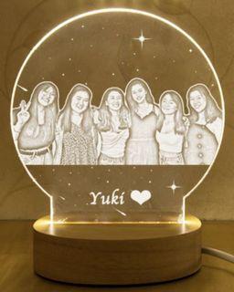Customised picture engraved light lamp with text personalised gift present Christmas festive celebration couple friends family gf bf birthday anniversary wedding proposal housewarmings office parties home deco loved ones festive occasion