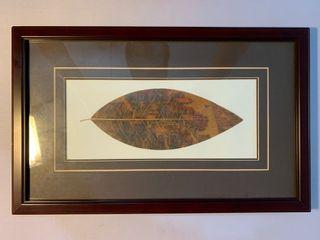 Leaf Art (ciqikou, Chongqing) in wooden frame