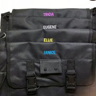 Personalised Black Sling Bag