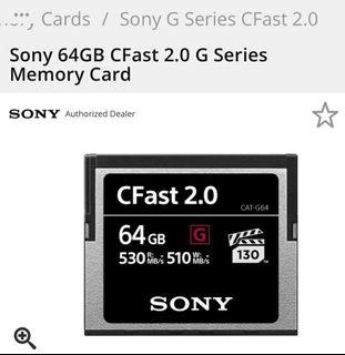 Sony CFast 64GB Mint
