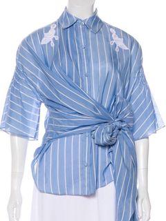 Authentic Jonathan Simkhai Embellished Patterned Top