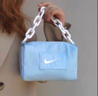 Baby blue Nike chain bag