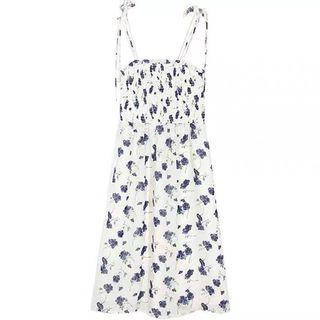 Blue Floral Midi Dress