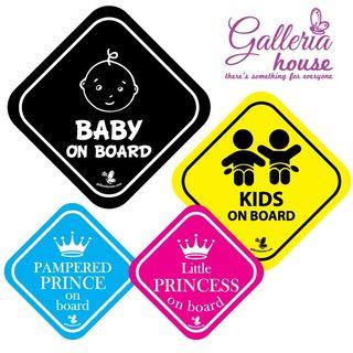 Galleria House NCS Car Decal Sticker Pampered Prince Little Prince on board Baby Boy
