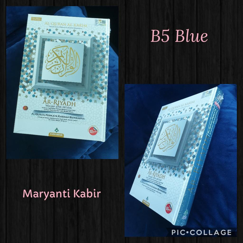 Quran with Malay Translation - B5 (Tagging option available) (Category: Storybooks) located in Singapore. Submitted by maryanti.suki (Listing ID 1120175937, Image 2). Description: - Size B5 (bigger than A5 but smaller than A4) - Translation in Malay only (no rumi) - Warna Biru & Merah Al-Quran Perkata Warna ini adalah sebuah metod atau Panduan Belajar Terjemahan Perkata dengan kaedah diberi warna pada setiap patah perkataan ayat-ayat al-Quran di 