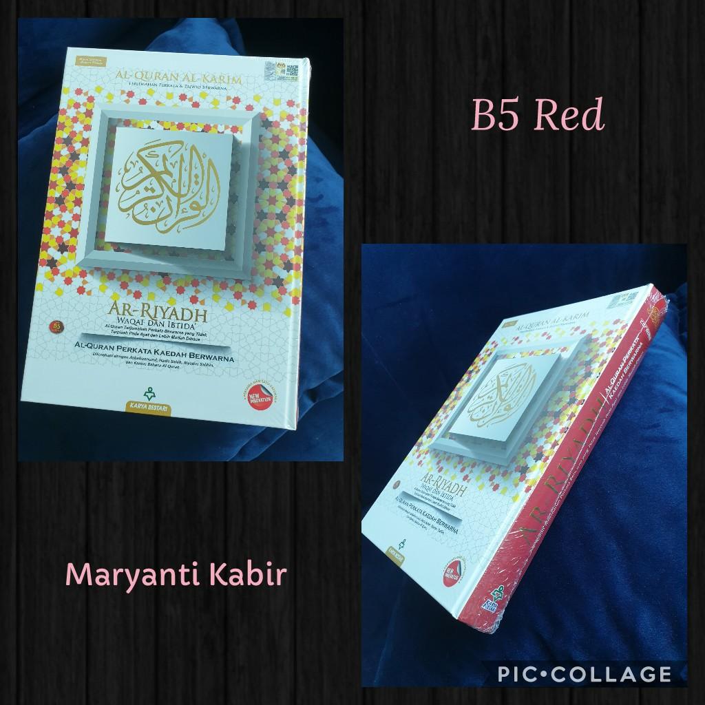 Quran with Malay Translation - B5 (Tagging option available) (Category: Storybooks) located in Singapore. Submitted by maryanti.suki (Listing ID 1120175937, Image 3). Description: - Size B5 (bigger than A5 but smaller than A4) - Translation in Malay only (no rumi) - Warna Biru & Merah Al-Quran Perkata Warna ini adalah sebuah metod atau Panduan Belajar Terjemahan Perkata dengan kaedah diberi warna pada setiap patah perkataan ayat-ayat al-Quran di 