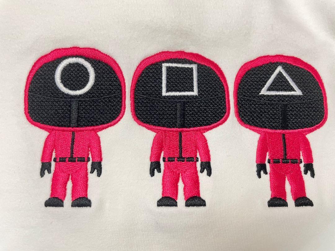 Embroidery Squid game T-shirt! (Category: Tshirts & Polo Shirts) located in Singapore. Submitted by sophiachong800 (Listing ID 1120551424, Image 2). Description: Brand new cotton T-shirt with embroidery squid game doll⏺⏹🔼 Size available from XS-4XL.