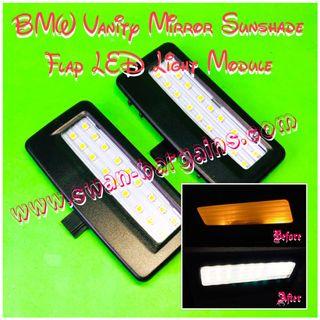 2pcs Plug n Play BMW Ultra-Bright Vanity Mirror Pure White LED Module Lamp Replacement Light Set BMW F10 F11 F07 F06 F13 F01 F02 F03 F04