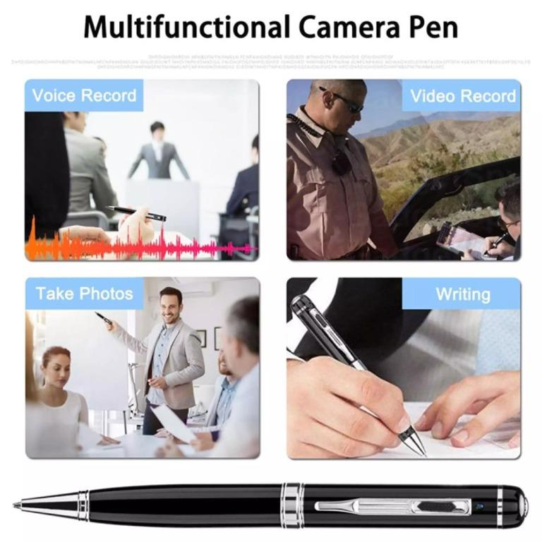 New HD 5MP DV Voice Recorder Mini Camera Video Photo Recording Pen Sport Class Students Business Comcorder Noise Reduction Support 128GB Card Hidden SPY Camera (Category: Security Systems & CCTV Cameras) located in Singapore. Submitted by sterlingmedia (Listing ID 1127226043, Image 4). Description: High-Quality Multi-Functional and Purposes Spy Camera Pen: * Voice Record * Video Record * Take Photos * Writing Support up to 128GB Mirco SD Card (SD