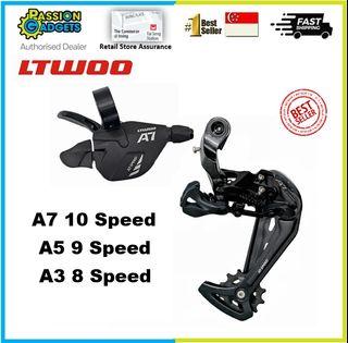 LTWOO Shifter and Derailleur Group Set A7/A5/A3 Bicycle Part 10 Speed/ 9 Speed/ 8 Speed for Mountain Bike Road Bike 1 pair