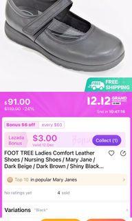 FOOT TREE Shoes (size:38.5) for sales- Mary Jane/Nurse/Formal wearing-FAST SALES(BLACK COLOR)
