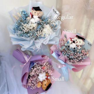 Graduation bouquet / bear bouquet / preserved flower