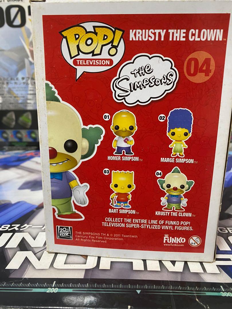 Funko the POP! The Simpson rare #04 krusty the clown (Category: Toy Figures) located in Singapore. Submitted by laughingwanderer (Listing ID 1068955884, Image 3). Description: BNIB Never open Buyers feel free to check online on pop price guide or hobbydb.com Check with eBay and PPG website All prices are in USD ** Deal policy is that no reservation and I don’t take deposit. If want straight we deal. If that day you can’t make it come back again a