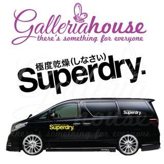 Galleria House Superdry Superdrift Superwet Superrich quality vinyl stickers 