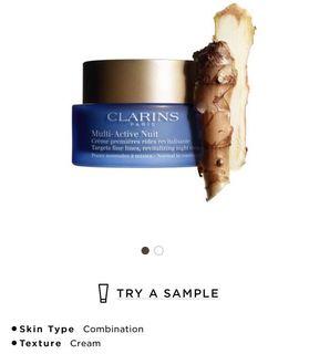 Multi-Active Clarins Night Cream - Normal to Combination Skin