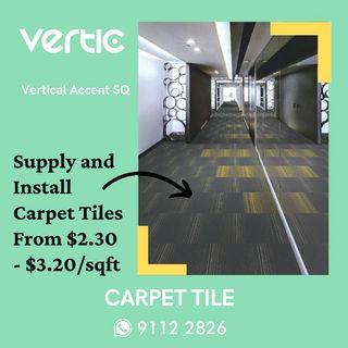 Vertical Accent SQ Carpet Tile for Home, Office & Commercial