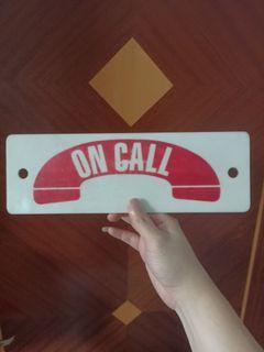 Vintage Taxi On Call Plastic Signage