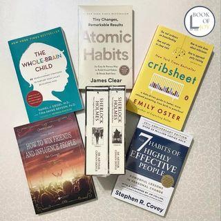 ROARING 2022 Reads! Classics|Mystery|Detective|Parenting|Family|Childrens|Psychology Books - How to Win Friends Influence People, Atomic Habits, 7 Habits Highly Effective People, Whole-Brain Child, Cribsheet, Sherlock Holmes Complete Novels Stories