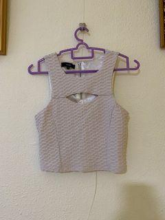 Textured cropped top