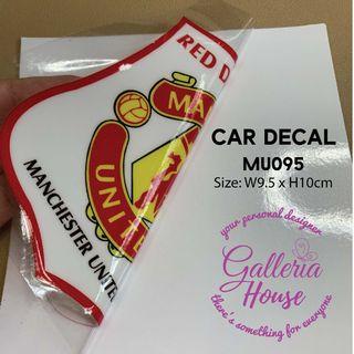 MU095 MU011 Manchester United Man U Car Decals Soccer Football Clubs
