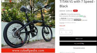 Titan V1 7-speed foldable brand new - old listing