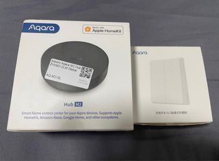 Aqara smart home hub with wireless switch
