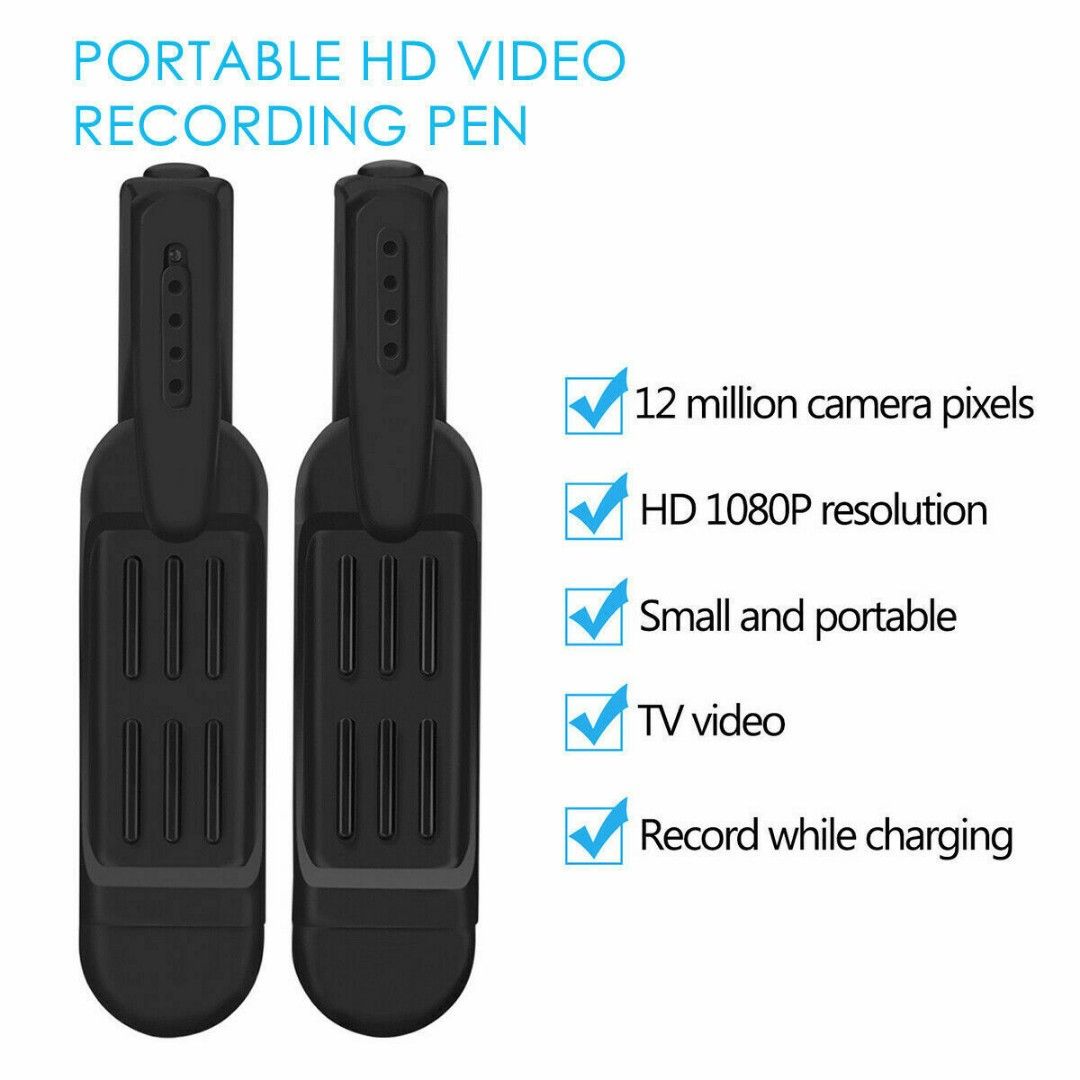 🆕🆒 Pocket Pen Camera Hidden Cam 1080P HD Spy Portable Body Car Video Recorder (Category: Video Cameras) located in Singapore. Submitted by blisspanda (Listing ID 1195667752, Image 4). Description: Features: 100% brand new and high quality! High quality high-definition images FULL HD1080P DV DC Compact design, portable handheld DV DC HD video recording can be performed Video format for: 1280x720P Video format for: 1920x1080P Mode for taking pict