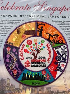 ⚜️ Singapore Scout Association - Singapore International Jamboree 2015 SG50 Badge Set