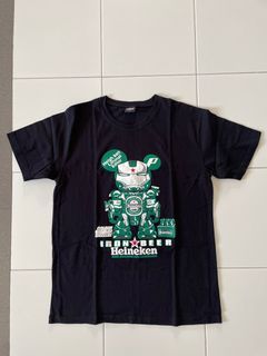 Heineken iron beer Bear black Tshirt Top unisex