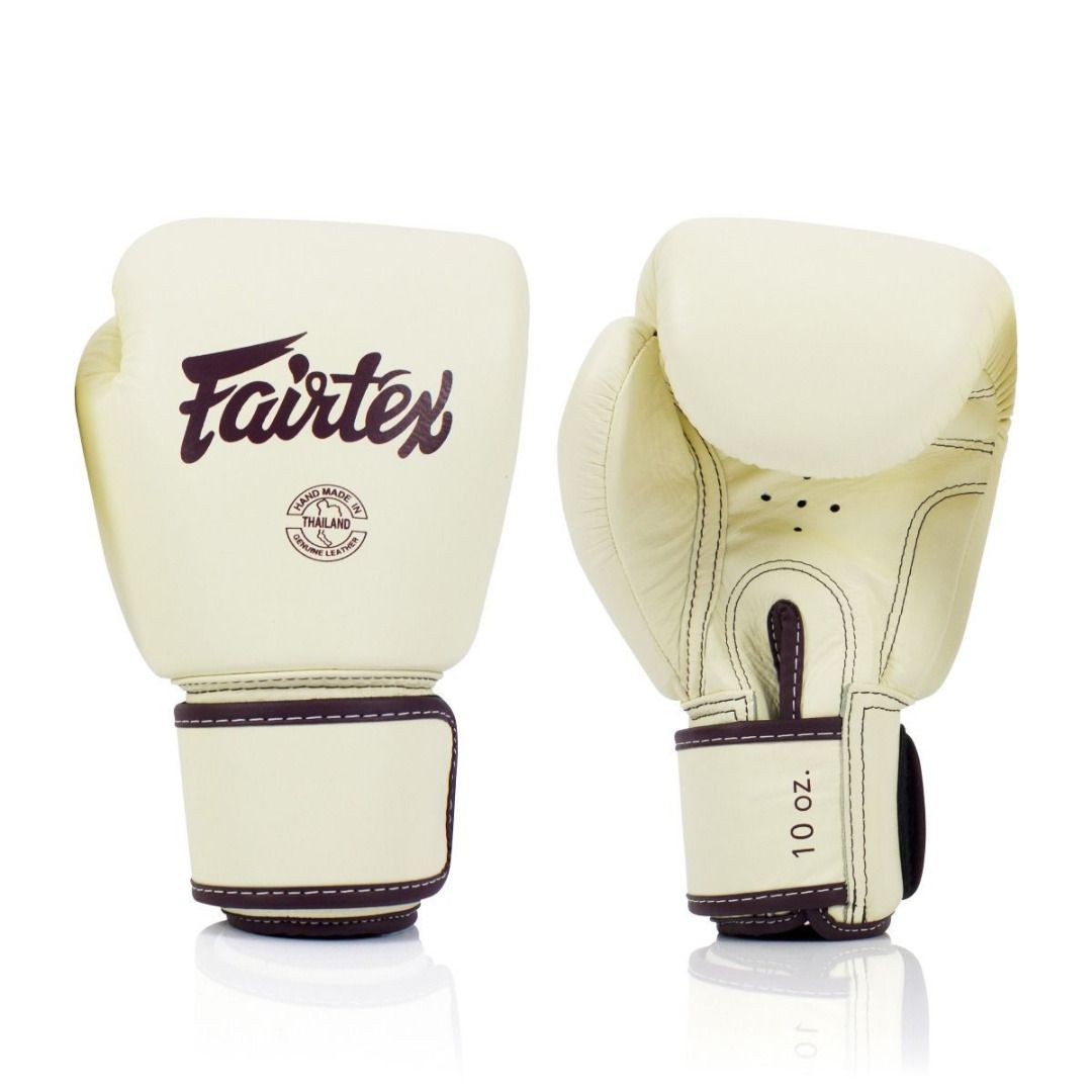 12oz Fairtex BGV16 Khaki Muay Thai Boxing MMA Glove - 12oz - Direct from Thailand - Brand new (Category: Other Sports Equipment and Supplies) located in Singapore. Submitted by uprising (Listing ID 1201308510, Image 4). Description: A great all purpose training gloves. Whether using it for bag/pad work or sparring, this glove checks off all the marks. Wrap around hook and loop velcro wristband for greater comfort & support. Made from 100% Thai le