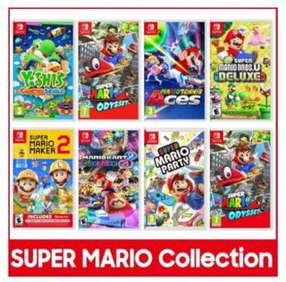 Super Mario Nintendo Switch Games Mario Kart 8 Deluxe/Mario Party Superstars/Super Mario Party Jamboree/Super Mario 3D World/Super Mario Odyssey/New Super Mario Bros U Deluxe Wonder/Mario Tennis/Mario Golf/ Mario Sparks of Hope/Mario Kart Mariokart World