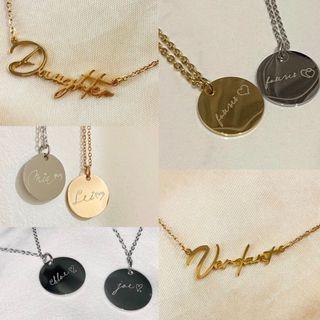 Customise Engrave Personalise Necklace Valentines Day Christmas Birthday Present Gift For Best Friends Couples Friends Family