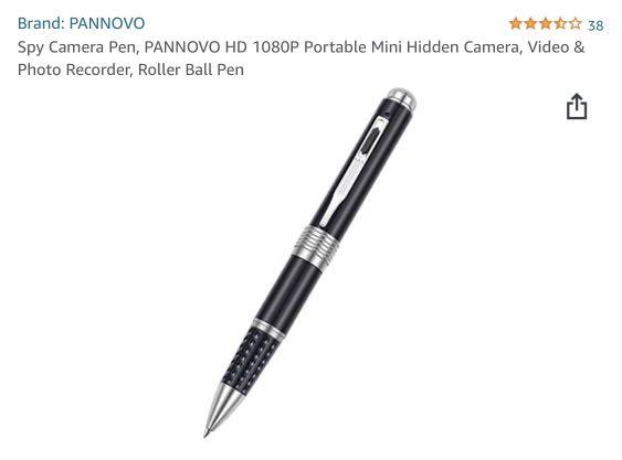 Spy Camera Pen, PANNOVO HD 1080P Portable Mini Hidden Camera, Video & Photo Recorder, Roller Ball Pen (Category: Video Cameras) located in Singapore. Submitted by fast_good_and_cheap (Listing ID 1144313786, Image 1). Description: Bx34-34 Spy Camera Pen, PANNOVO HD 1080P Portable Mini Hidden Camera, Video & Photo Recorder, Roller Ball Pen About this item 1.PANNOVO Camera: you can used it as a nanny cam,housekeeper cam,security camera. Real-time mo