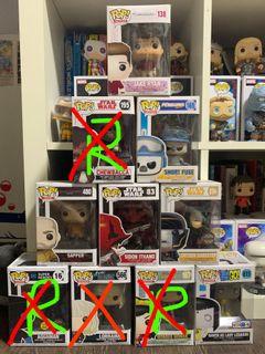 BNIB various funko pop clearance sale