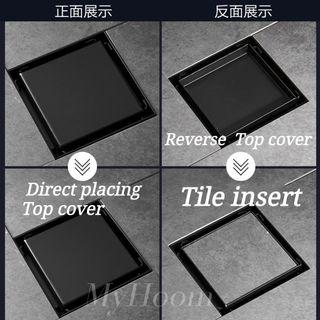 15cm Sq Stealth Floor drain. Tile insert drain gate