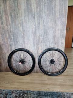 Carbon rim wheelset 50mm (Disc thru axle)
