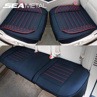 PU Leather Car Seat Cover Four Seasons Front Rear Cushion Breathable Protector Mat Pad Auto Interior Accessory Universal