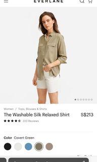 Everlane Washable Silk Relaxed Shirt