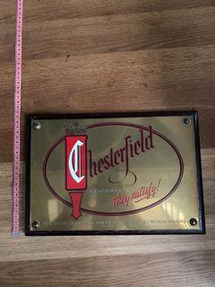 Vintage pub signage brass on wood - chesterfield