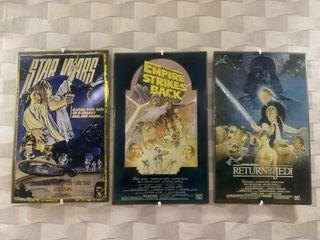 Vintage Star Wars embossed tin metal poster / signage 